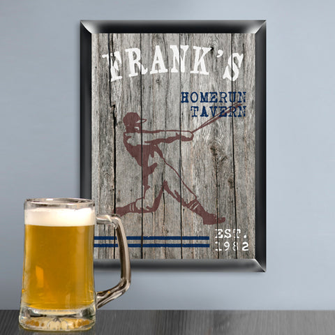 Traditional Sports Man Cave Pub and Tavern Signs - Homerun Design
