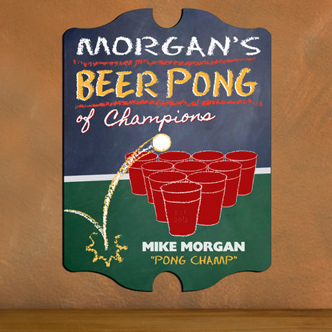 Vintage Beer Pong Sign - Champion