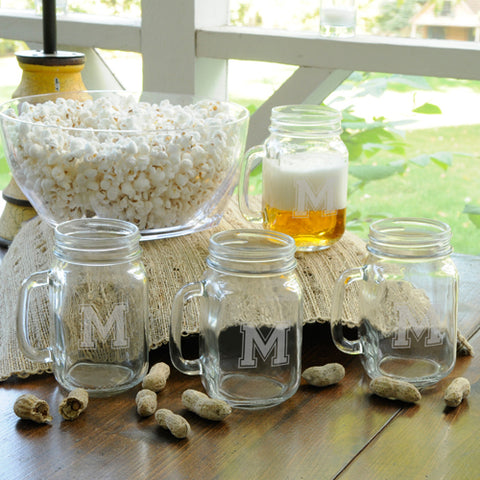 Collegiate Jar Glass Set of Four
