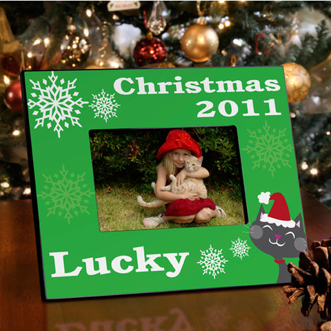 Christmas Picture Frame - Kitty - PersonalizationPop Test Store