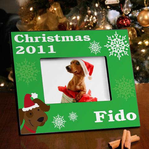 Christmas Picture Frame - Puppy - PersonalizationPop Test Store