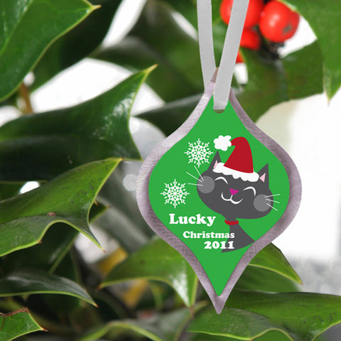 Christmas Ornament - Kitty - PersonalizationPop Test Store