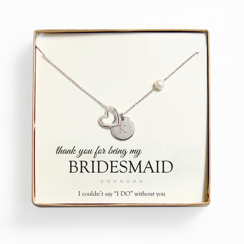 Silver Open Heart Charm Necklace