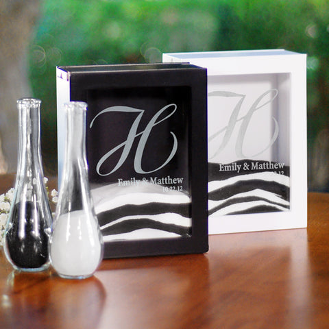 Black Unity Sand Ceremony Shadow Box Set - PersonalizationPop Test Store