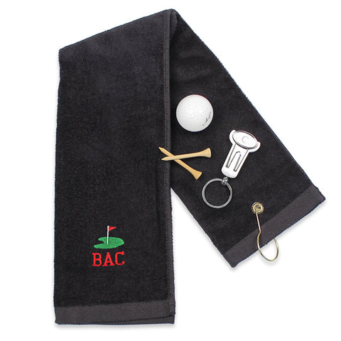 Personalized Golf Towel & Key Ring Tool Set - PersonalizationPop Test Store